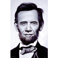 RON ENGLISH SIGNED PRINT ABRAHAM OBAMA FRAMED