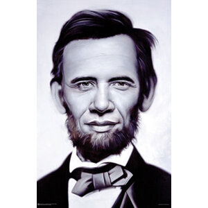 English, Ron RON ENGLISH SIGNED PRINT ABRAHAM OBAMA FRAMED