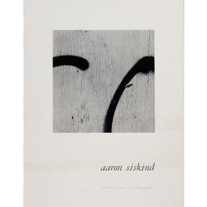 Siskind, Aaron AARON SISKIND SIGNED PHOTOGRAPHS VISION GALLERY POSTER