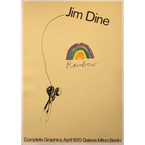 Dine, Jim JIM DINE SIGNED RAINBOW APRIL 1970 POSTER
