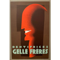 JEAN CARLU SIGNED DENTIFRICES GELLE FRERES POSTER
