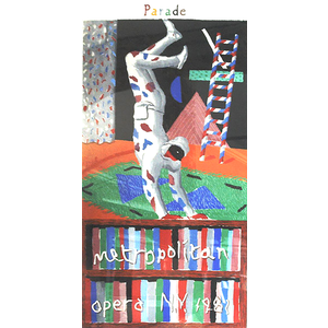 Hockney, David HOCKNEY PARADE METROPOLITAN OPERA 1982 LIMITED EDITION FRAMED POSTER