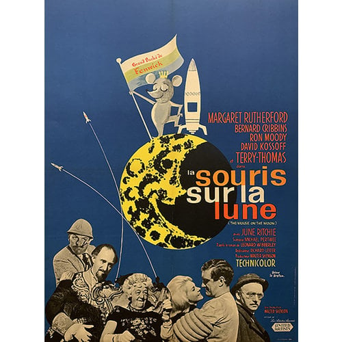 LA SOURIS SUR LA LUNE (MOUSE  ON THE MOON) POSTER