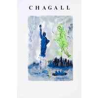 CHAGALL STATUE OF LIBERTY POSTER