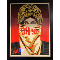 OCCUPY WALL STREET SHEPARD FAIREY SIGNED SILK SCREEN