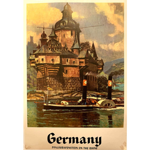 GERMANY PFALZGRAFENSTEIN ON THE RHINE POSTER