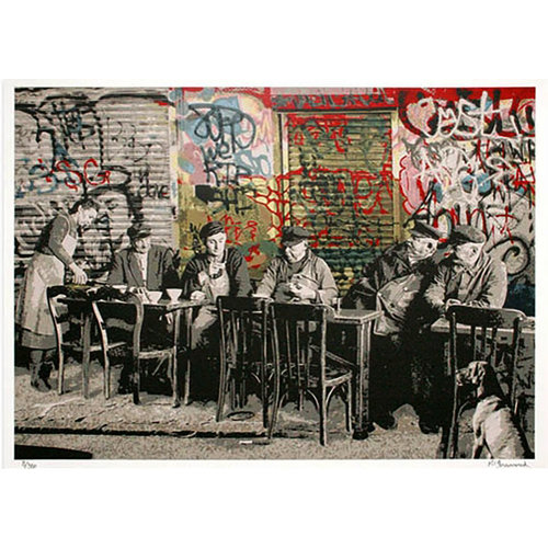 Mr. Brainwash MR. BRAINWASH LE BISTRO SIGNED FRAMED PRINT