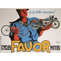 BELLENGER FAVOR MOTOR CYCLES POSTER