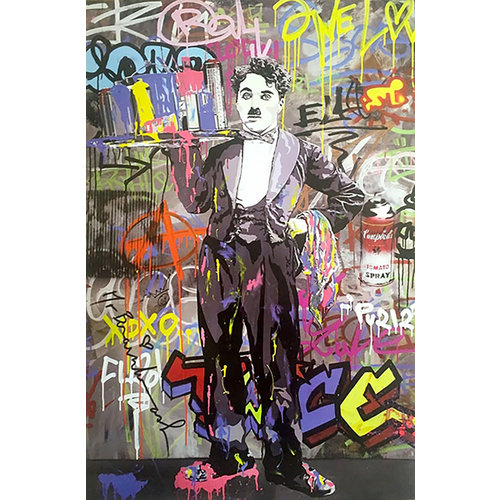 Mr. Brainwash MR. BRAINWASH CHARLIE CHAPLIN WAITER POSTER