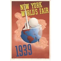 NEW YORK 1939 WORLD'S FAIR GLOBE POSTER