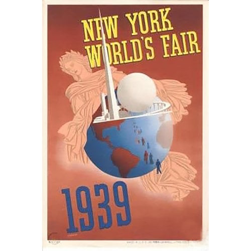 NEW YORK 1939 WORLD'S FAIR GLOBE POSTER