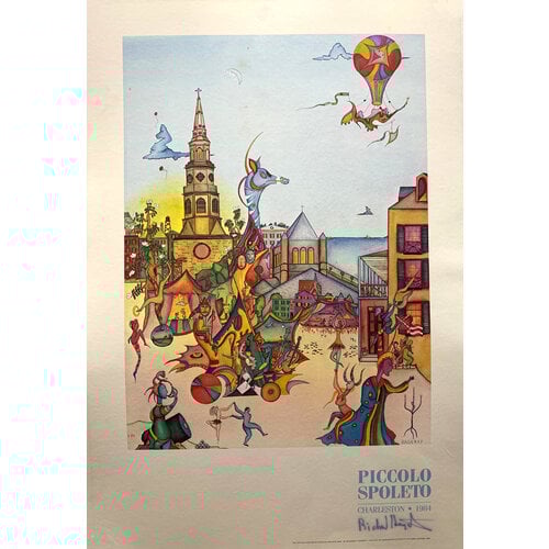 PICCOLO SPOLETO 1984 SIGNED RICHARD HAGERTY POSTER