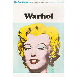 Warhol, Andy WARHOL MARILYN MONROE TATE GALLERY 1971 POSTER