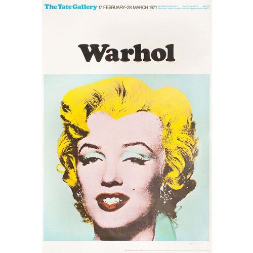 Warhol, Andy WARHOL MARILYN MONROE TATE GALLERY 1971 POSTER Warhol, Andy WARHOL MARILYN MONROE TATE GALLERY 1971 POSTER
