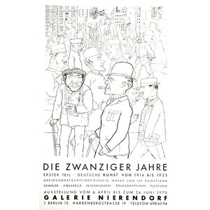 GALERIE NIERENDORF EXHIBITION POSTER DIE ZWANZIGER JAHRE