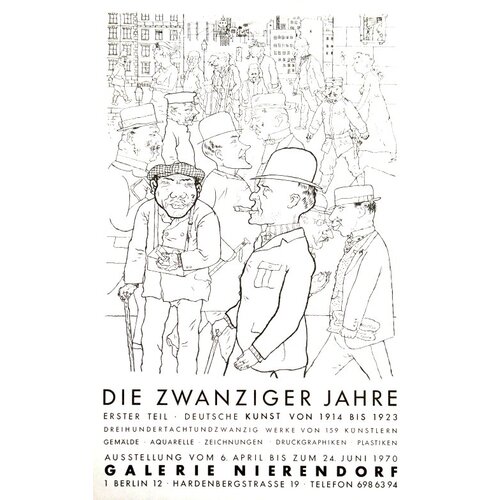 GALERIE NIERENDORF EXHIBITION POSTER DIE ZWANZIGER JAHRE GALERIE NIERENDORF EXHIBITION POSTER DIE ZWANZIGER JAHRE