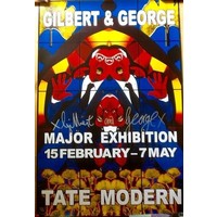 GILBERT & GEORGE TATE MODERN 2007 BLUE SUIT SIGNED POSTER