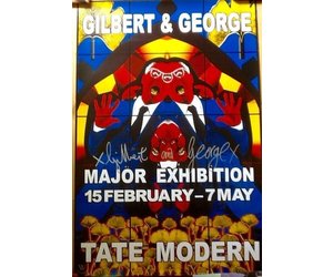 Gilbert & George Tate Modern SIGNED Poster - Type & Ink Posters