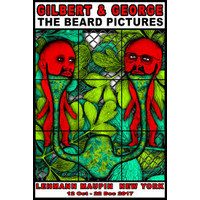 GILBERT & GEORGE THE BEARD PICTURES  LEAVES SIGNED POSTER