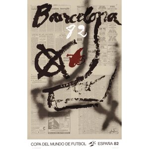 BARCELONA COPA DEL MUNDO DE FUTBOL 1982 POSTER