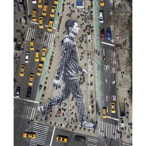 JR MIGRANTS WALKING NEW YORK CITY POSTER