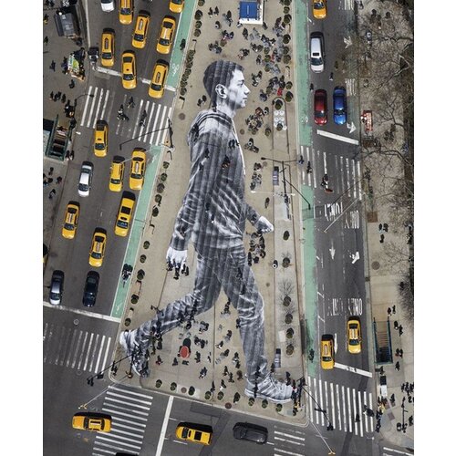 JR MIGRANTS WALKING NEW YORK CITY POSTER