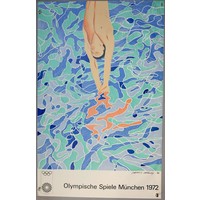 HOCKNEY MUNICH 1972 OLYMPICS DIVING POSTER