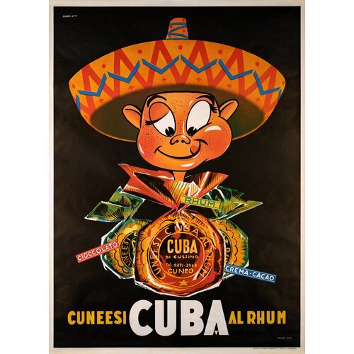 CUNEESI CUBA AL RHUM POSTER