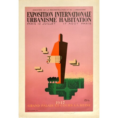 Colin, Paul PAUL COLIN EXPOSITION INTERNATIONALE URBANISME HABITATION POSTER Colin, Paul PAUL COLIN EXPOSITION INTERNATIONALE URBANISME HABITATION POSTER