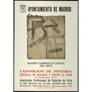 AYUNTAMIENTO DE MADRID EXPOSICION DE PINTURA POSTER