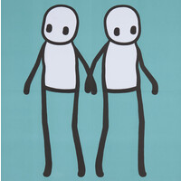 STIK HOLDING HANDS TEAL PRINT
