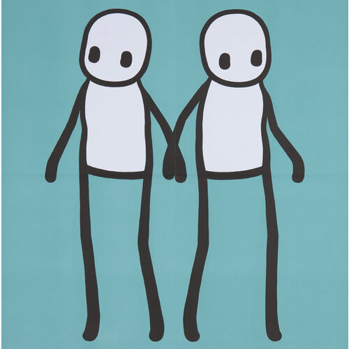 Stik STIK HOLDING HANDS TEAL PRINT Stik STIK HOLDING HANDS TEAL PRINT