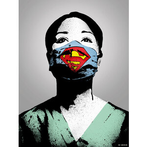 FAKE SUPER NURSE COVID AMPLIFIER POSTER BY FAKE