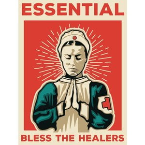 ESSENTIAL BLESS THE HEALERS COVID AMPLIFIER POSTER BY MARVIN MADARIAGA
