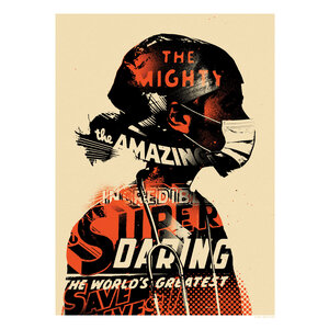 THE MIGHTY THE AMAZING NURSE COVID AMPLIFIER POSTER BY TES ONE