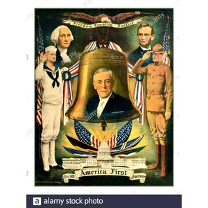 WOODROW WILSON GUSTINE 1918 PRINT WOODROW WILSON GUSTINE 1918 PRINT