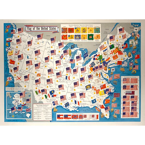 FLAG OF THE UNITED STATES 1964 POSTER