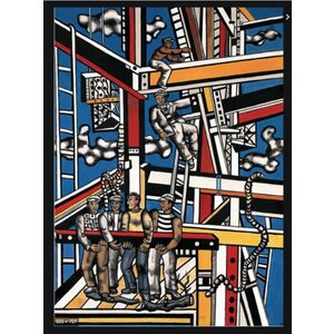 AFTER FERNAND LEGER LES CONSTRUCTEURS 1975 LITHOGRAPH