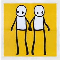 STIK HOLDING HANDS  YELLOW PRINT