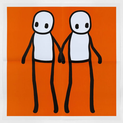 Stik STIK HOLDING HANDS ORANGE PRINT Stik STIK HOLDING HANDS ORANGE PRINT