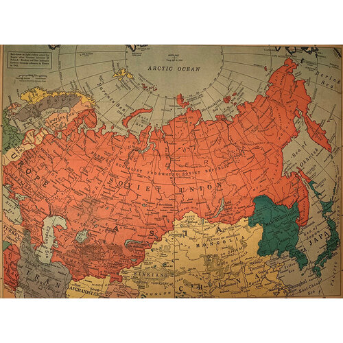 CHICAGO TRIBUNE WWII MAP SOVIET UNION CHICAGO TRIBUNE WWII MAP SOVIET UNION