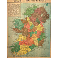CHICAGO TRIBUNE WWII MAP IRELAND