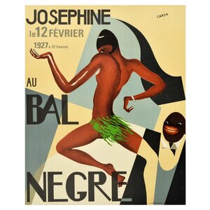 JOSEPHINE BAKER AU BAL NEGRE CABARET POSTER