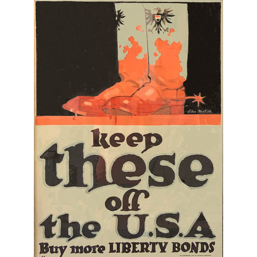 KEEP THESE OFF THE USA WWI POSTER