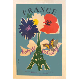 Colin, Jean FRANCE HAPPY HOLIDAYS JEAN COLIN POSTER