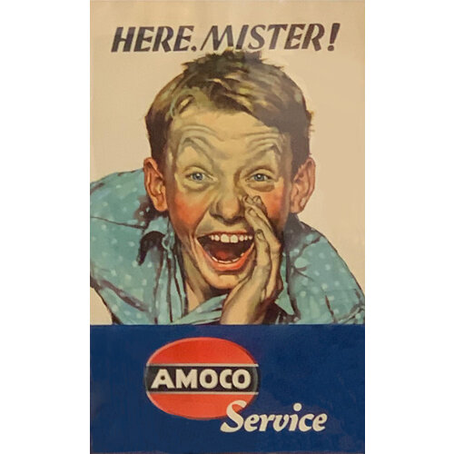 Bernard HERE, MISTER! AMOCO LUCIEN BERNHARD POSTER Bernard HERE, MISTER! AMOCO LUCIEN BERNHARD POSTER