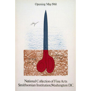 Oldenburg, Claes SCISSORS OBELISK MONUMENT CLAES OLDENBURG SMITHSONIAN  POSTER