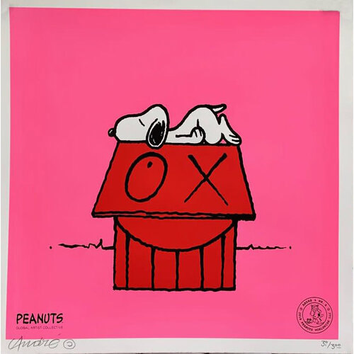 ANDRE SIGNED PEANUTS SNOOPY DOG HOUSE PRINT ANDRE SIGNED PEANUTS SNOOPY DOG HOUSE PRINT