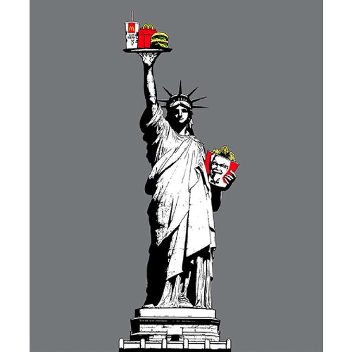 TRUST ICON SIGNED STATUE OF OBESITY PRINT