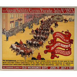 THE GREAT SCHLITZ CIRCUS PARADE 1973 POSTER